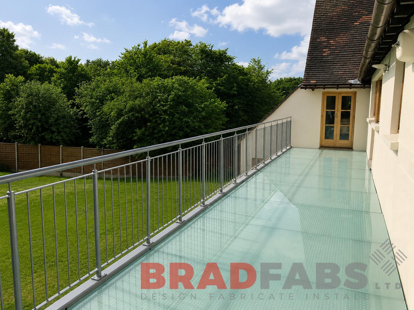 Bradfabs, glass floor, balcony glass floor, bespoke project 