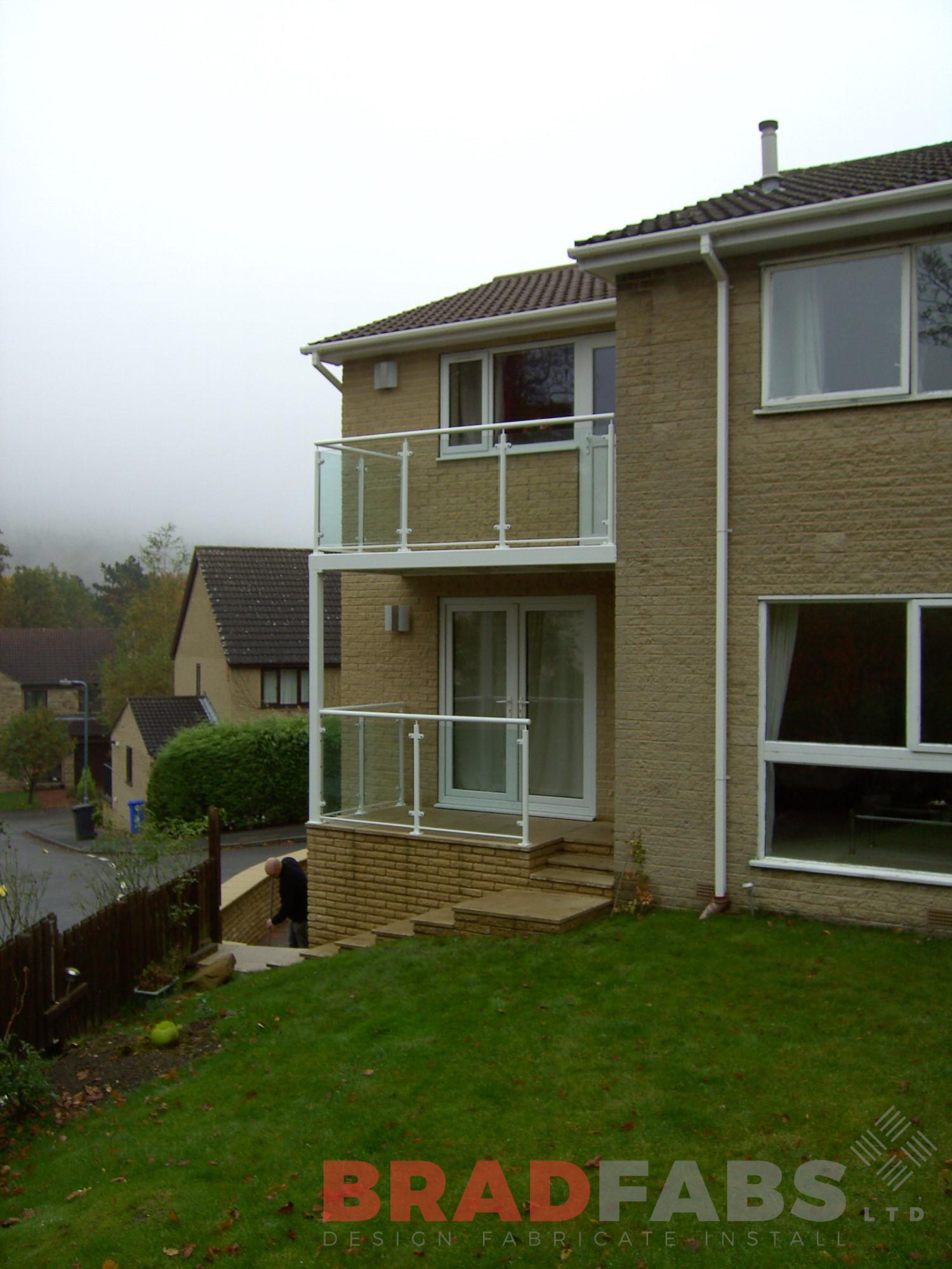 Steel Fabricators Of Balconies Staircases 2 Tier Balcony Structure Made In Matching White Steel Fabricated And Delivered Throughtout The Uk