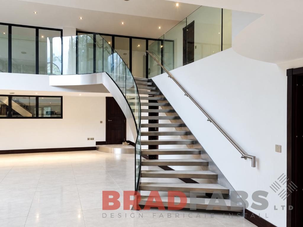 Bespoke Glass & Steel Staircase Hebden Bridge | Bradfabs