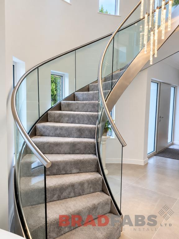 Curved Staircase in Wetherby by Bradfabs