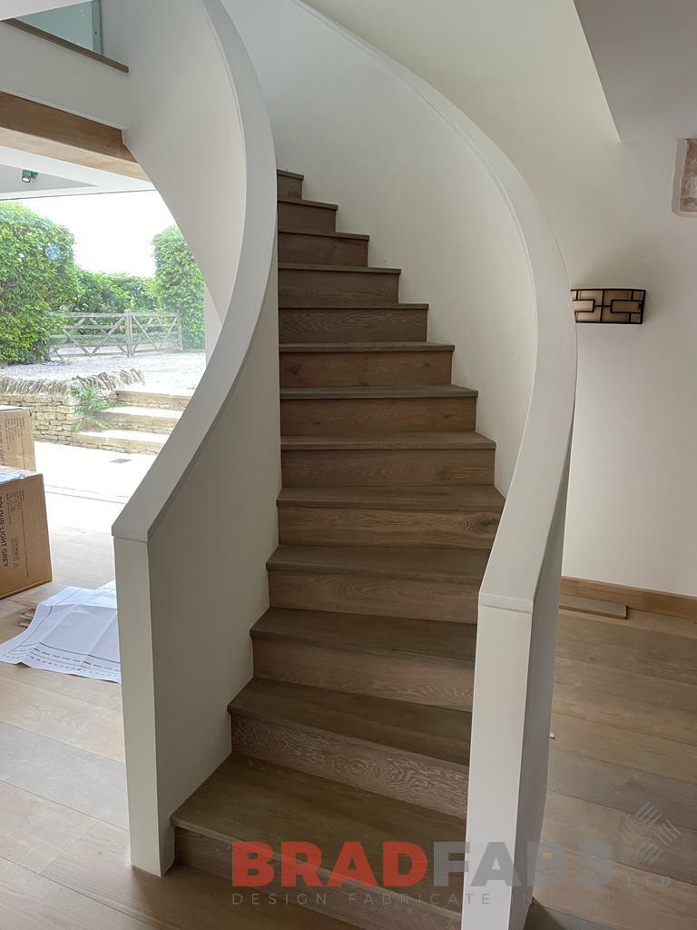 Helix staircase, curved bespoke internal staircase by Bradfabs