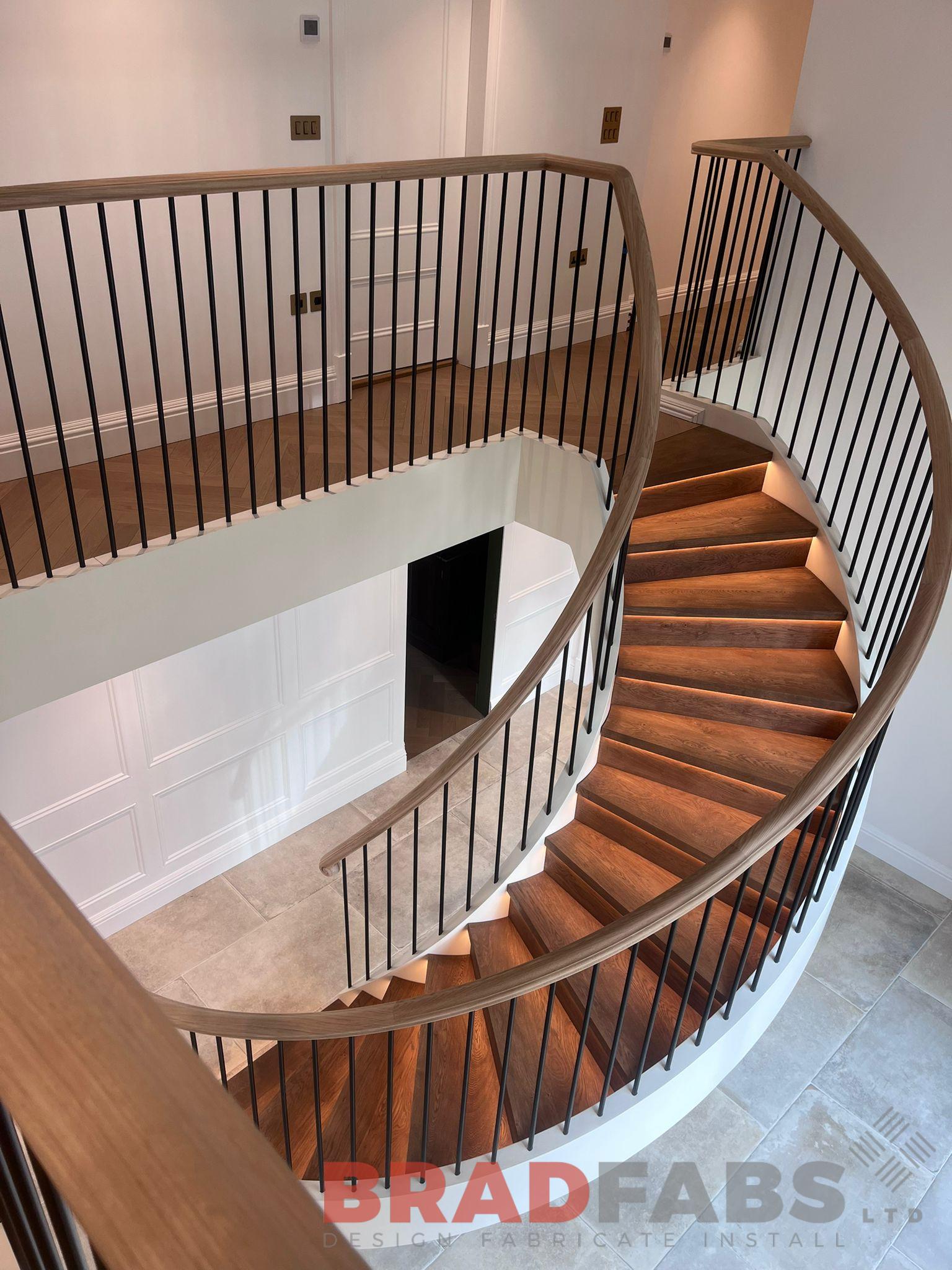 Bespoke curved staircase in Ingleton