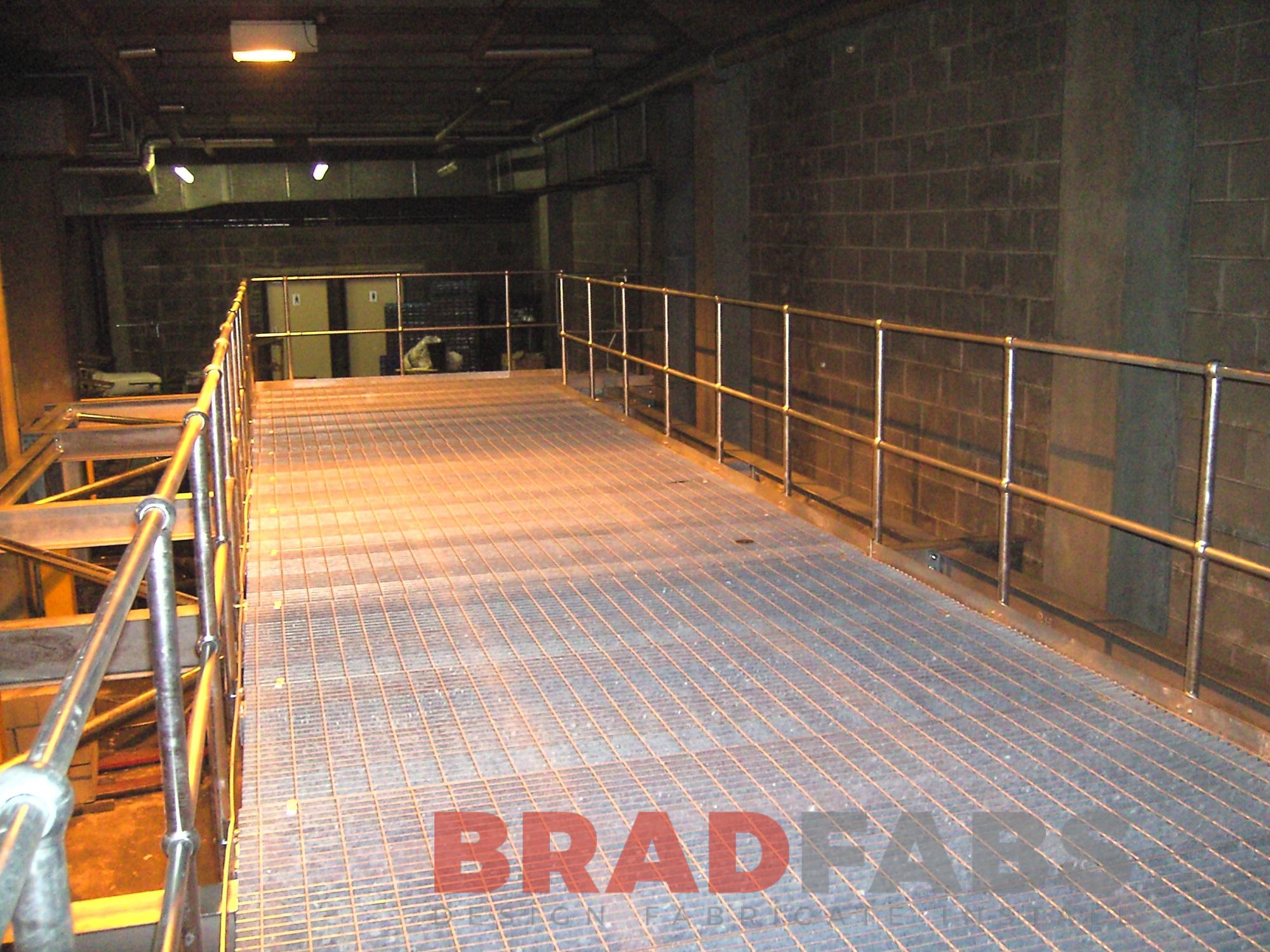 Industrial walkway, access floor, factory flooring, factory walkway, commercial walkways, stainless steel platform