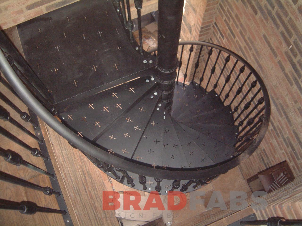 Gothic Spiral Staircase, installed in Leeds, West Yorkshire.