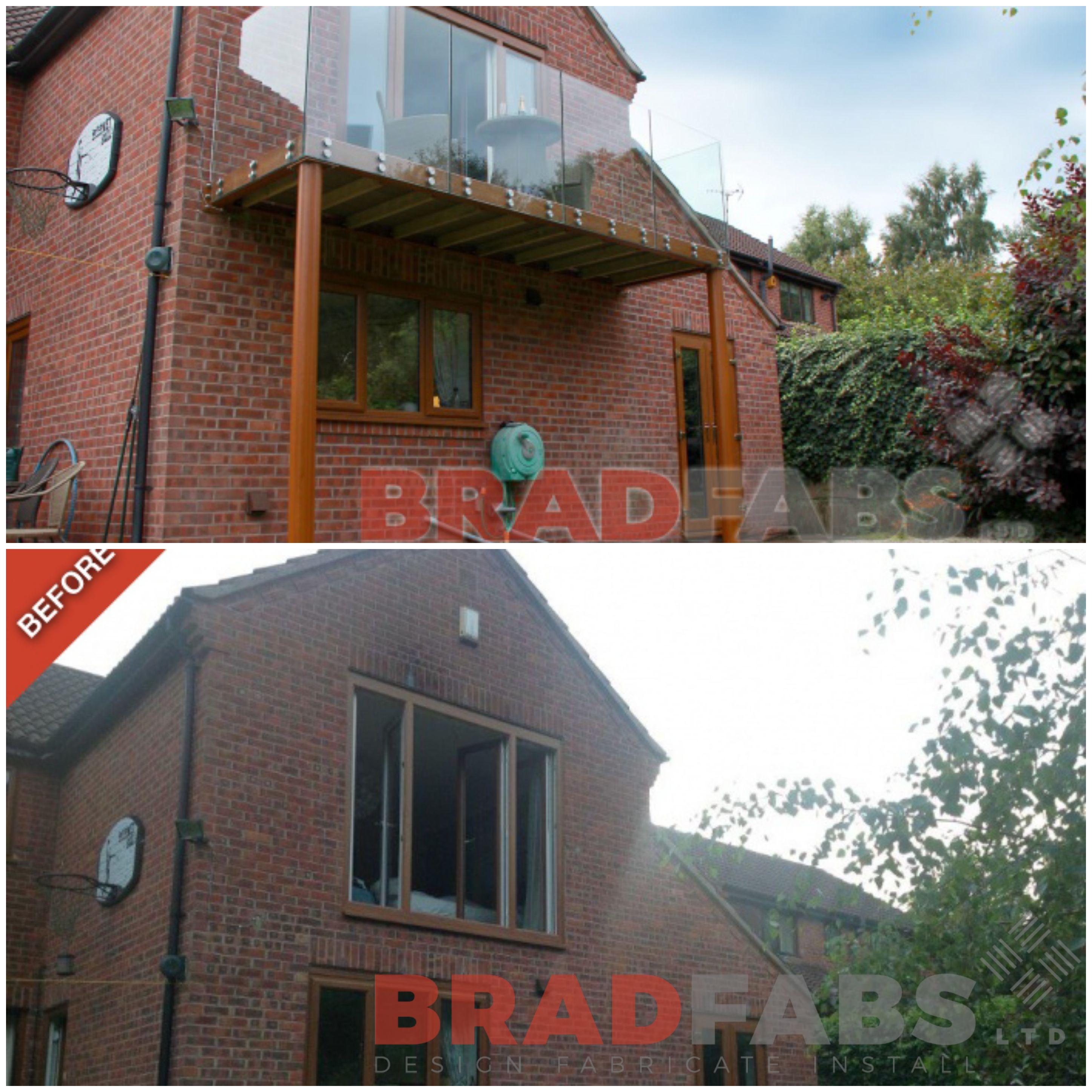 Bespoke Balcony transformation with front fix infinity glass balustrade 