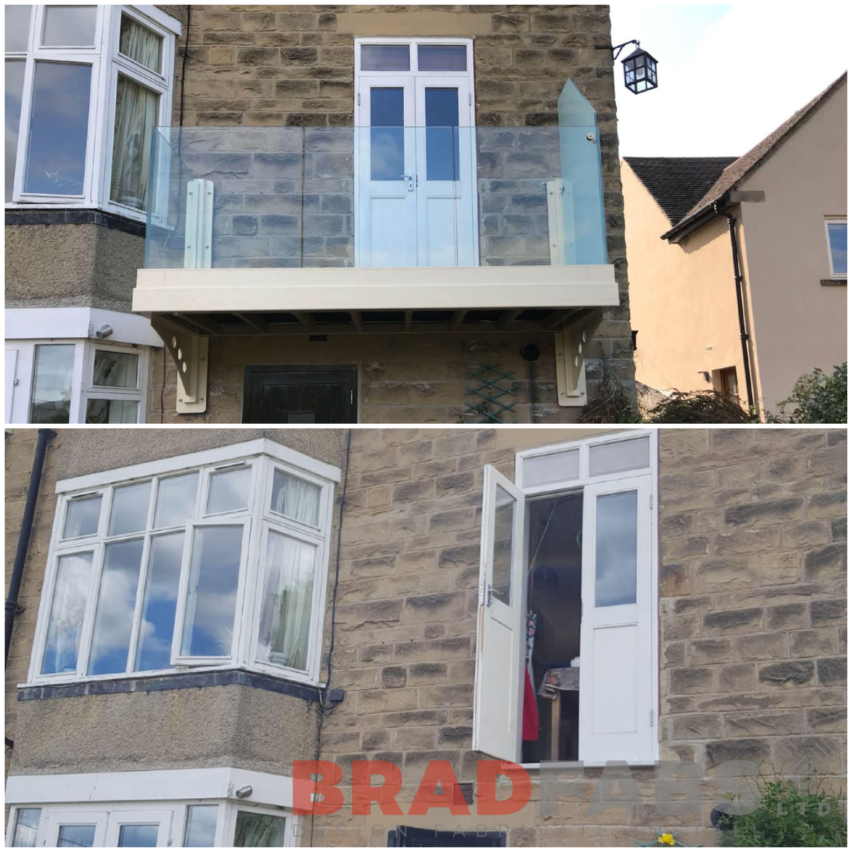 Beautiful transformation to our customers home with this stunning cantilevered balcony with infinity glass balustrade by Bradfabs 