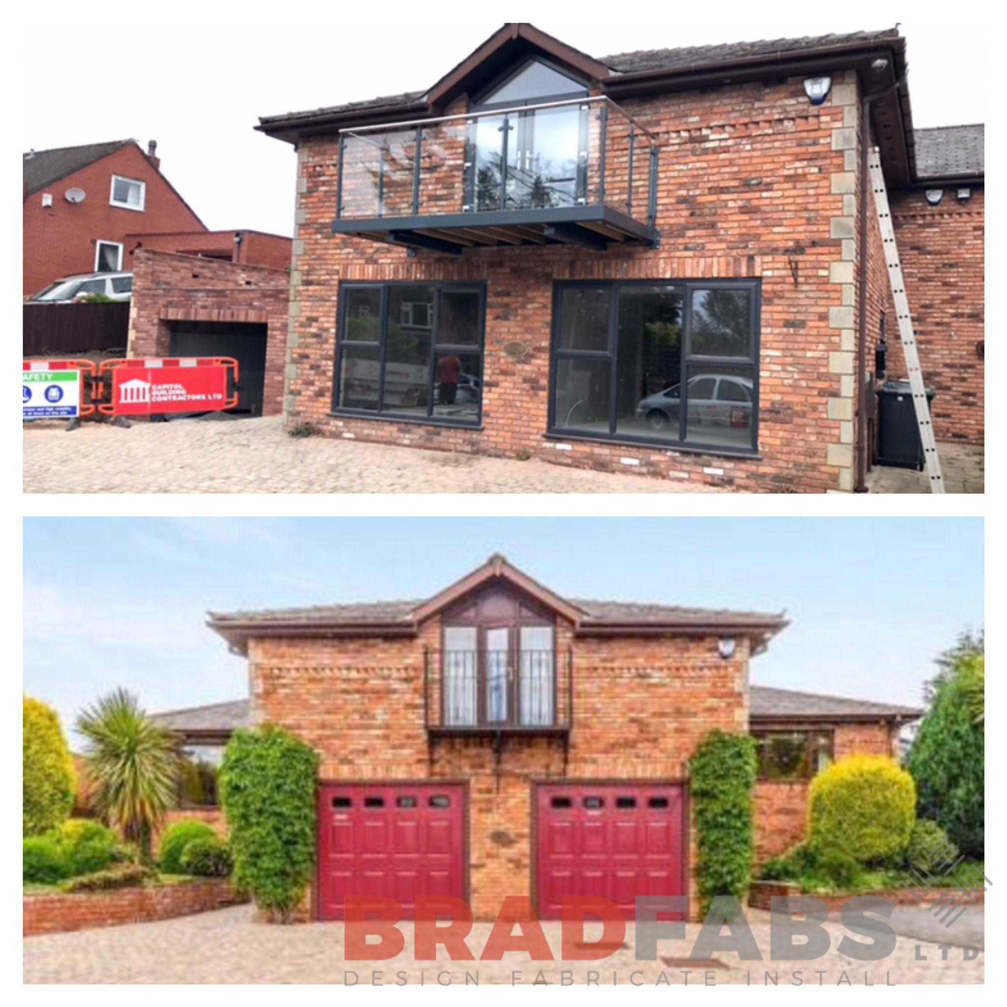 Bradfabs, balcony transformation, bespoke steel cantilevered balcony