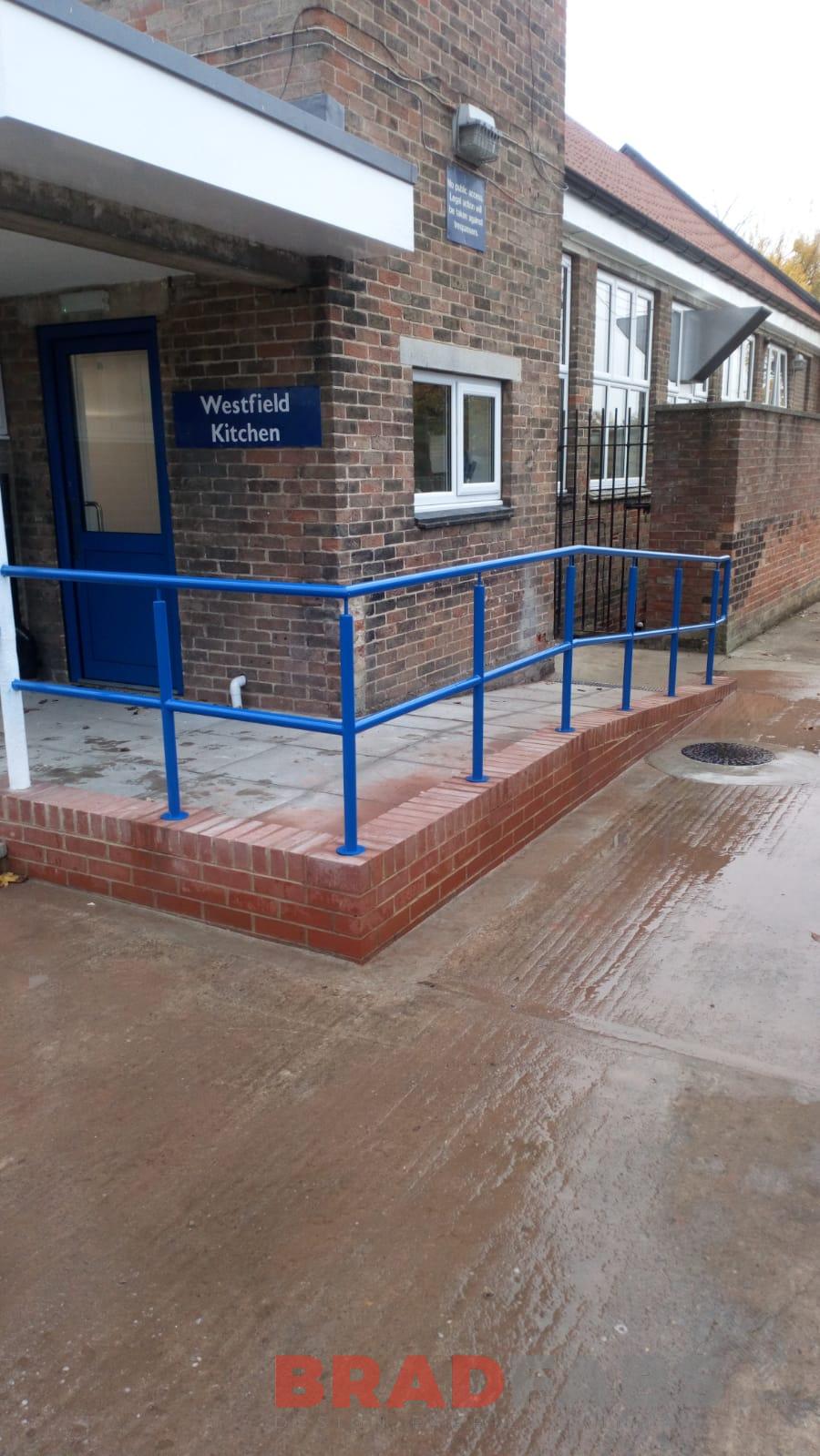 External steel railings for a school