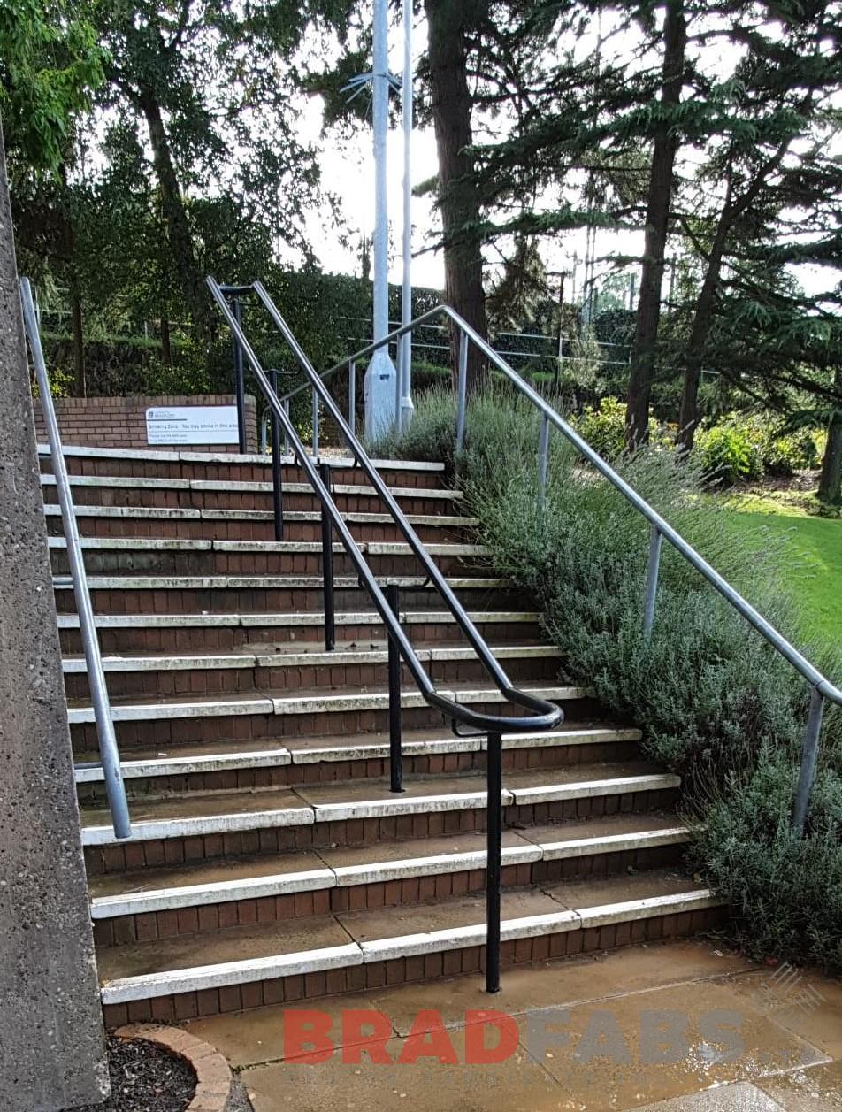 Mild steel, galvanised and powder coated bespoke railings by Bradfabs Ltd 