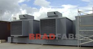 weather protected roof top generators, roof top generators fabricated by bradfabs