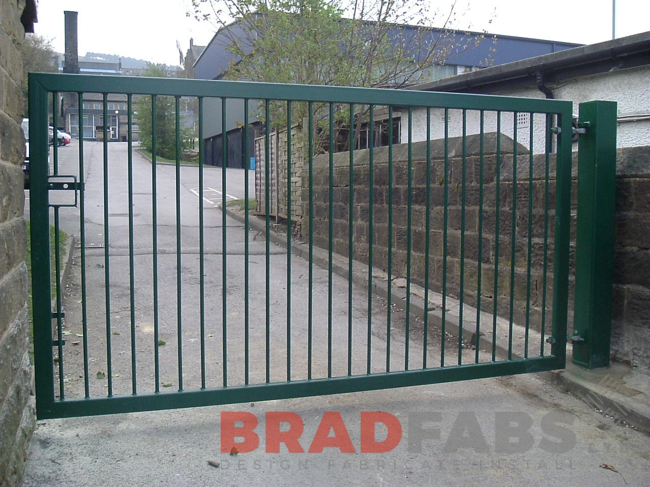 Gates supplied and installed by Bradfabs for security