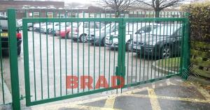 Lockable school gate supplied by Bradfabs
