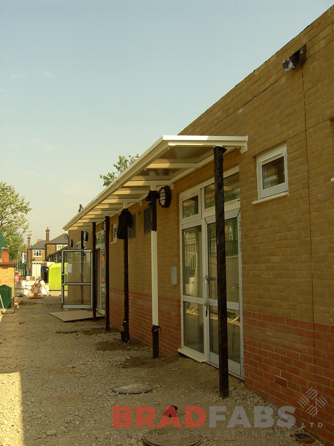 suspended canopy fabricated in west yorkshire