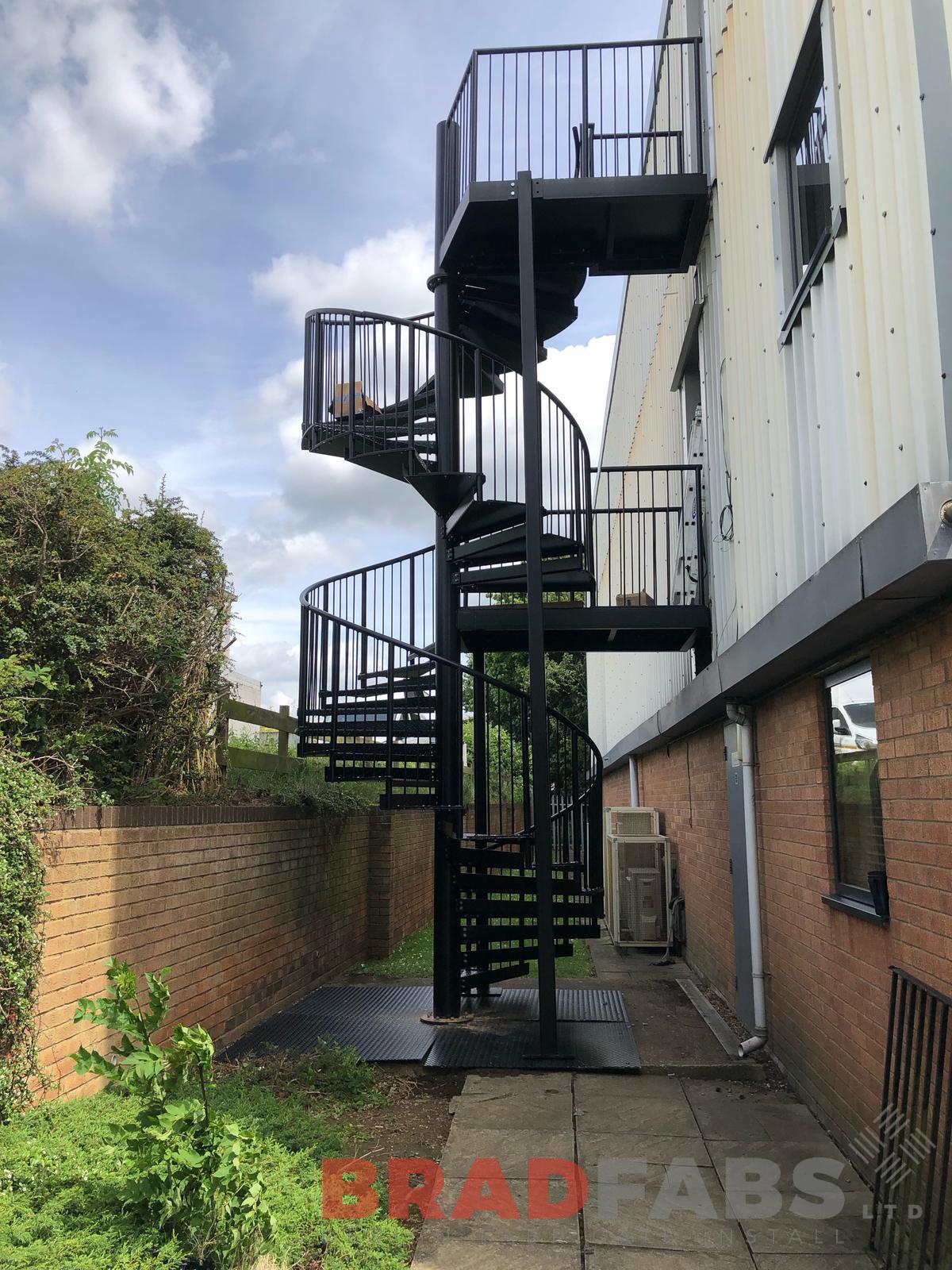 Metal spiral staircase 
