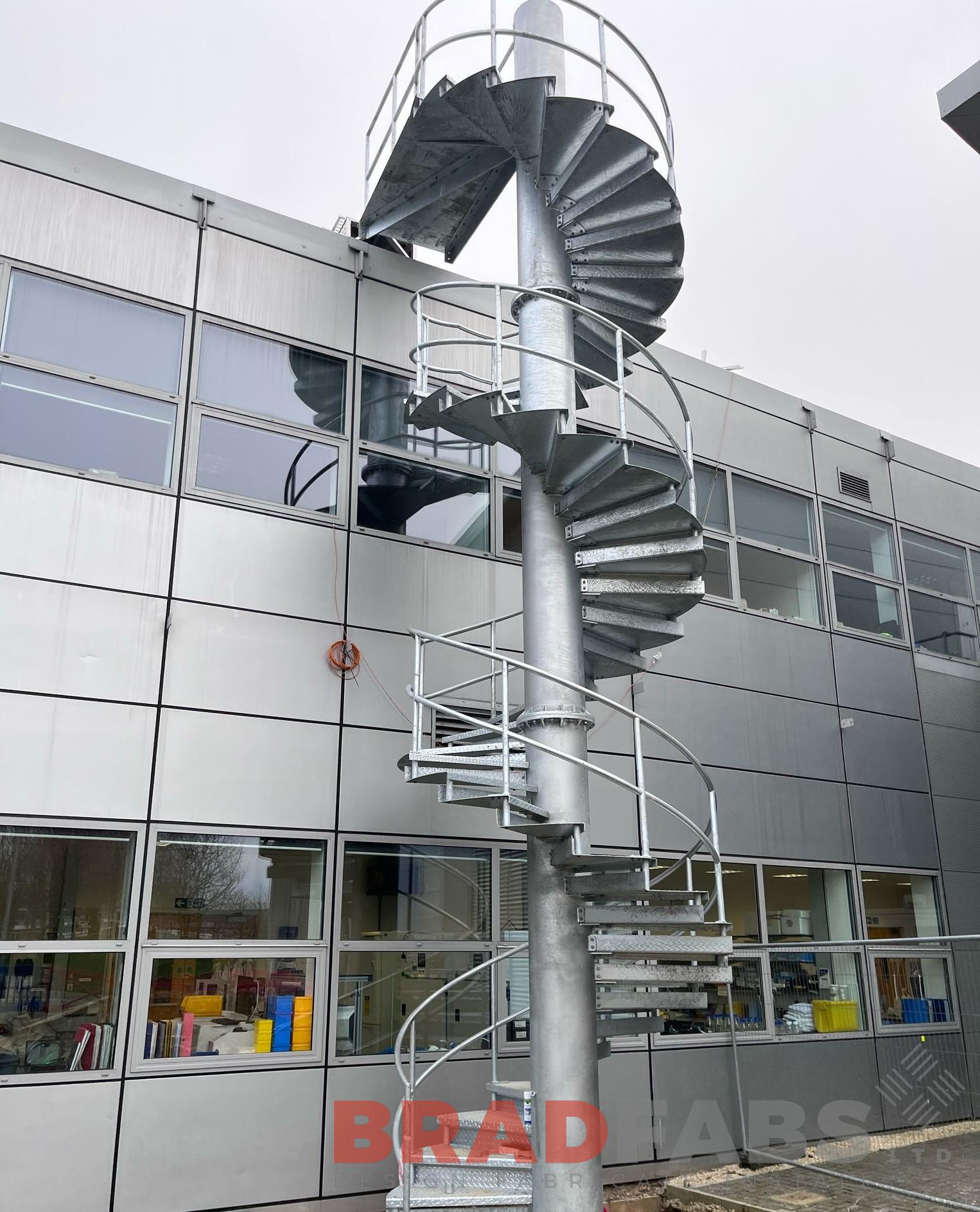 Large commercial spiral staircase in Didcot