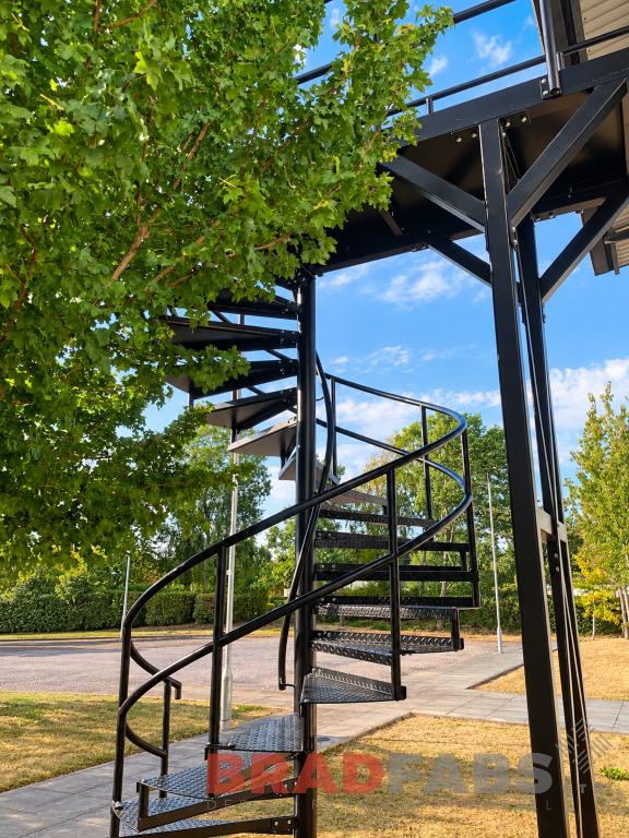 Bespoke Steel Spiral Staircase in Newport