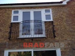 Steel and glass balconette, Steel and glass juliet balcony, Balconette  custom made, Bespoke design from Bradfabs