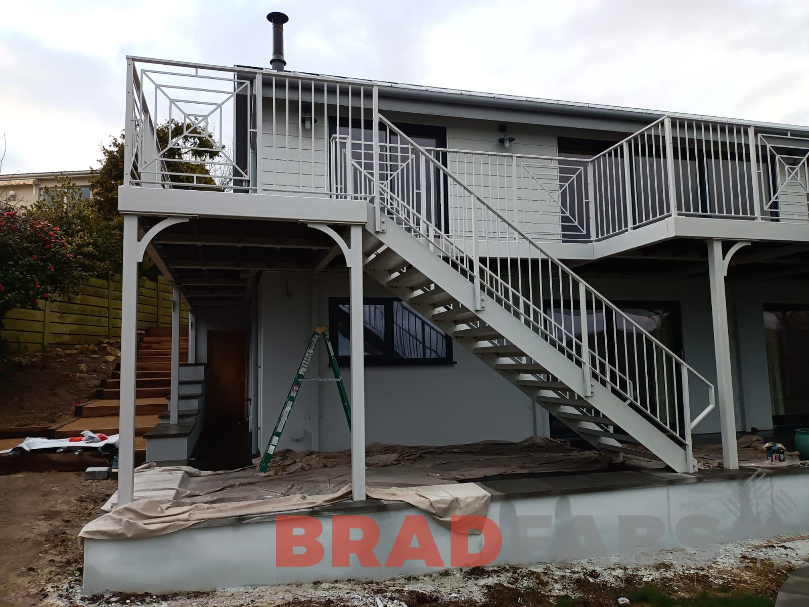 Bradfabs, staircase, external staircase, straight staircase, balcony staircase, steel staircase 