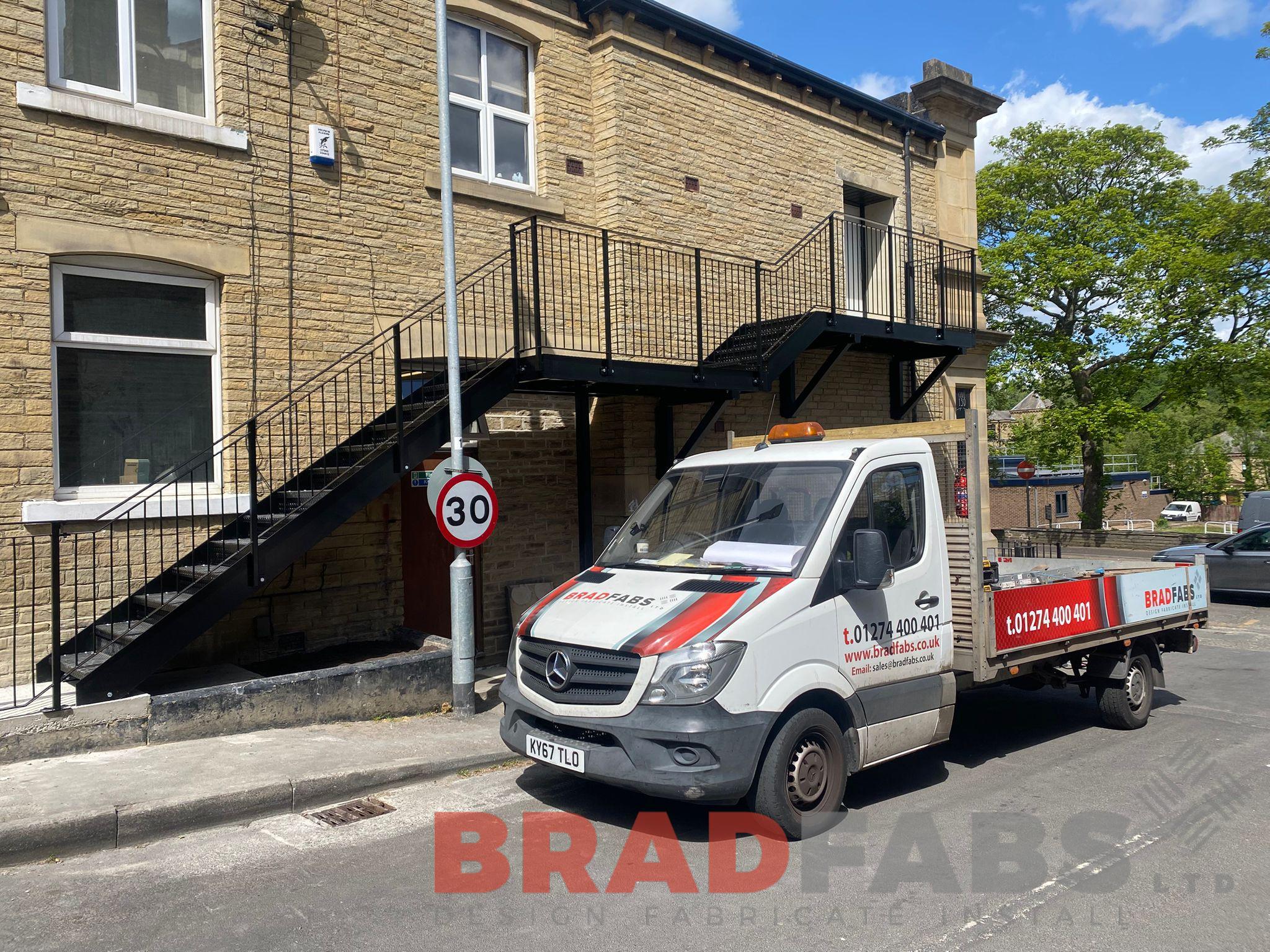 External Steel Fire Exit Access Stairs