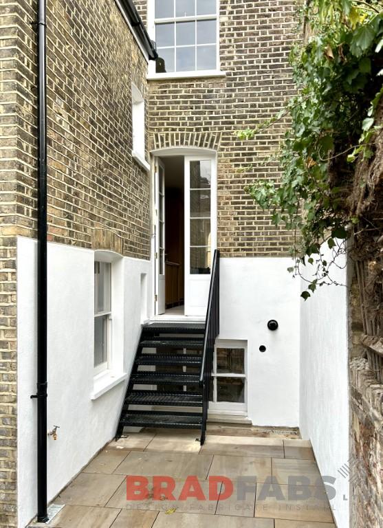 Small straight staircase with landing by Bradfabs