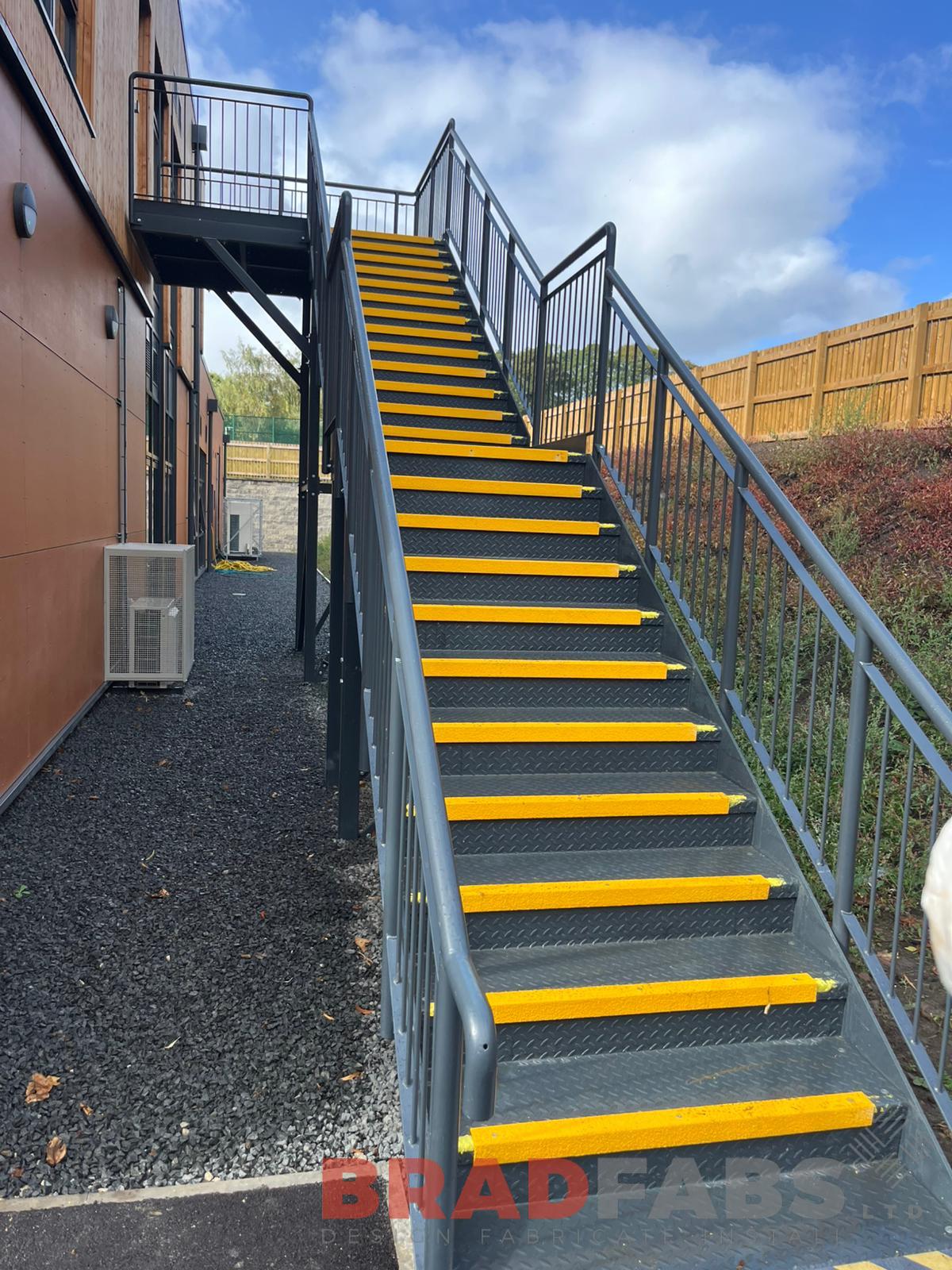External Fire Escape Staircases | Galvanised Steel Fire Exits UK