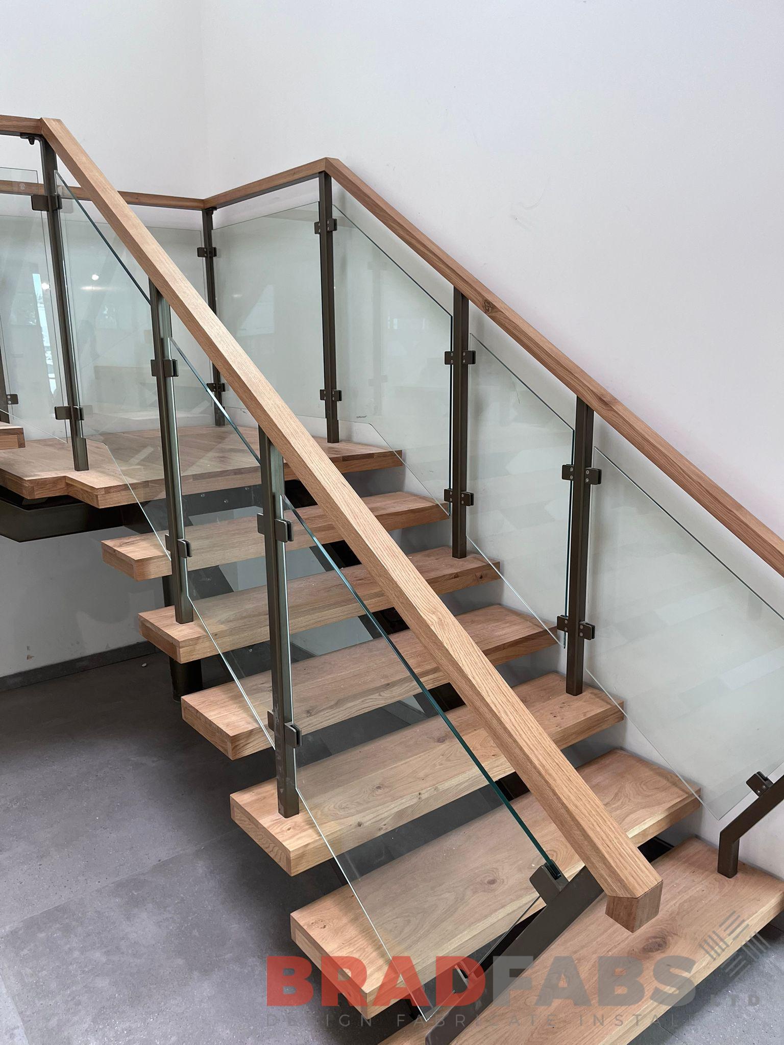 Commercial Staircase with oak treads