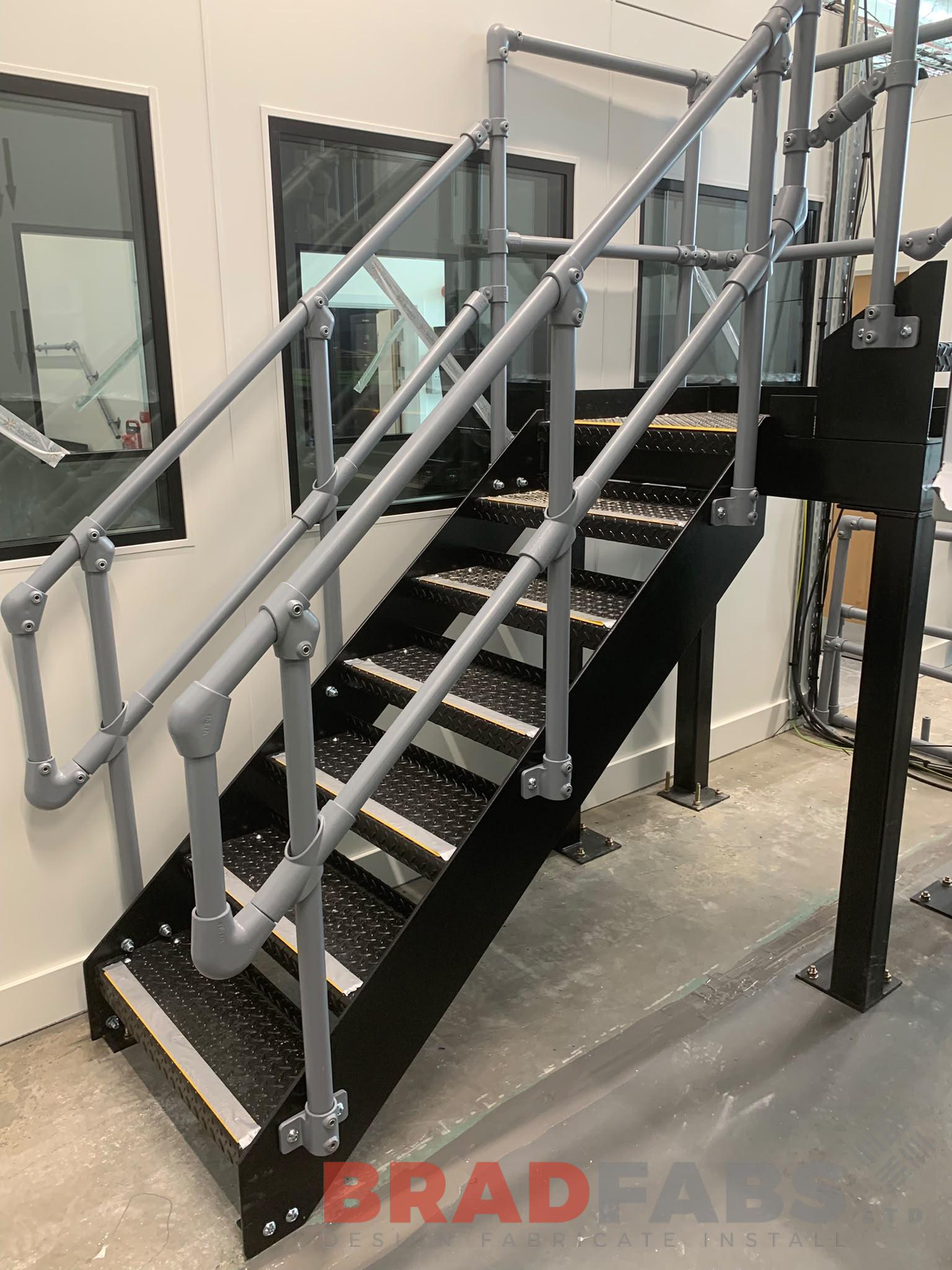 Internal Steel staircase installed in Aire Park, Leeds
