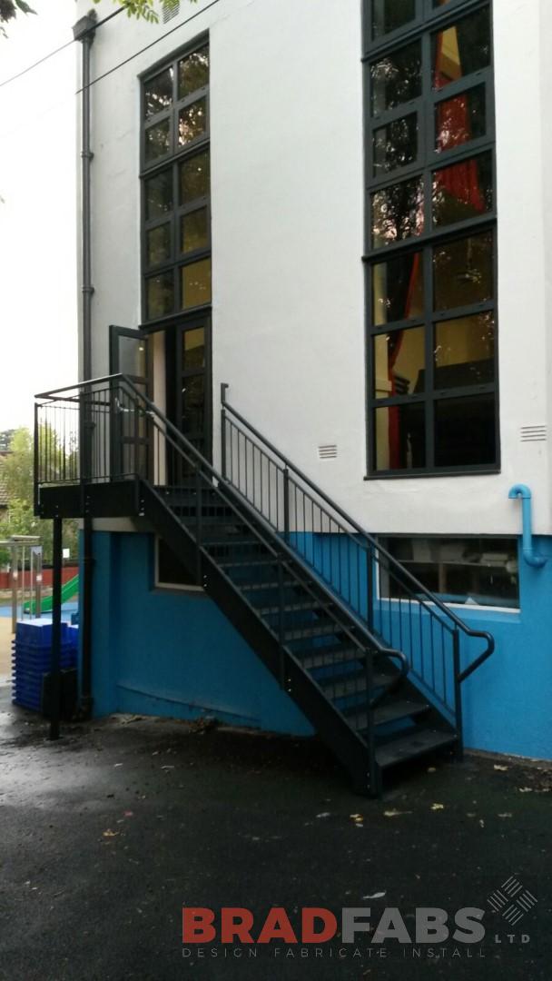 Fire escape installed and manufactured by Bradfabs