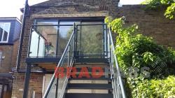 privacy glass balcony and staircase combi