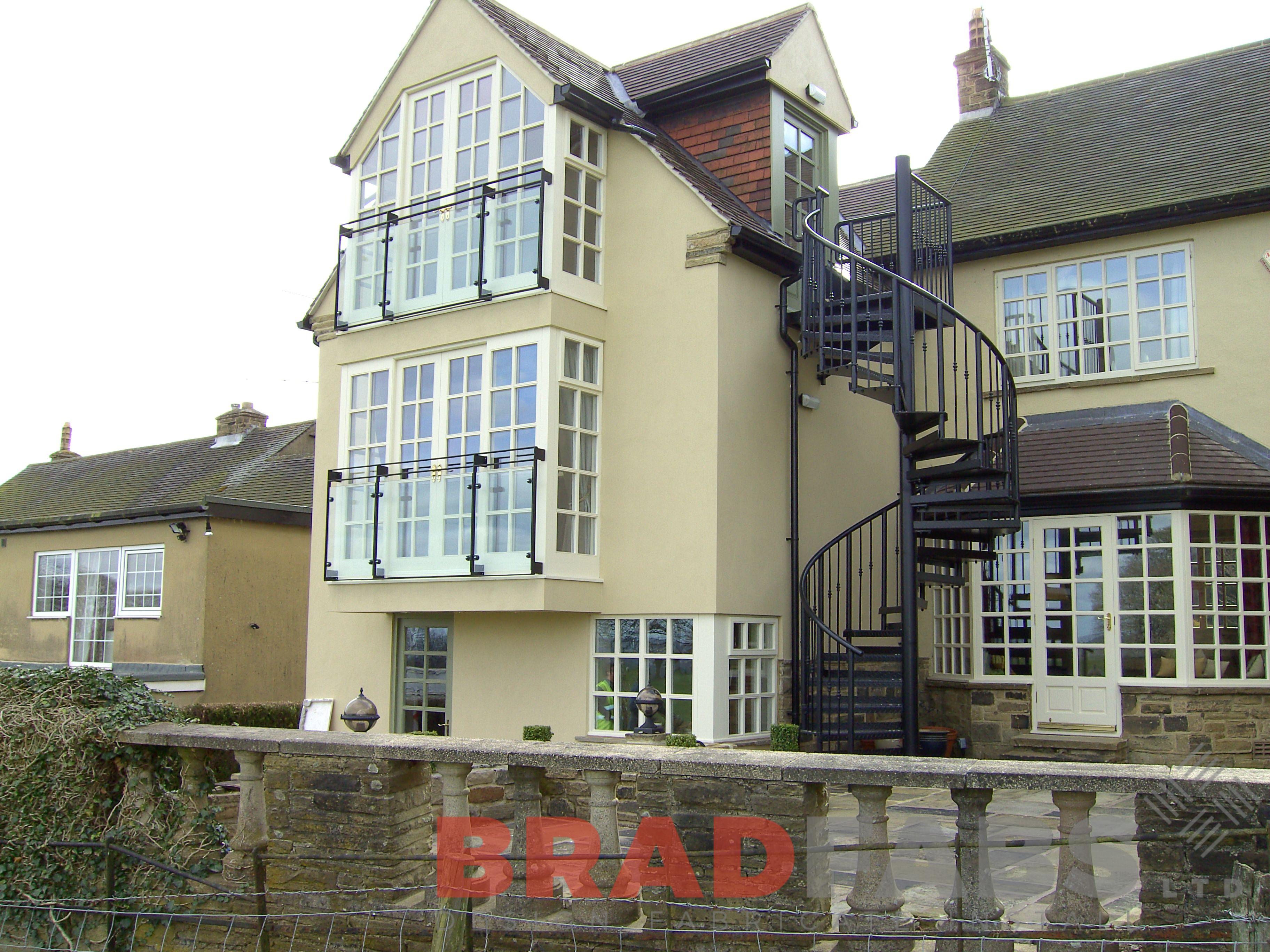 Steel and Glass Balconies Fabricated by Bradfabs in West Yorkshire