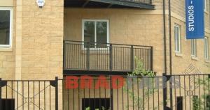 Steel Apartment balcony fabricated by BRADFABS in England.