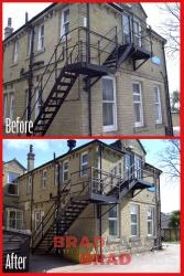 Fire escape manufactured, designed and installed by Bradfabs