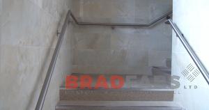 Stair handrails wall mounted for office by Bradfabs